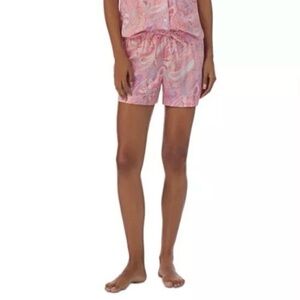 Lauren Ralph Lauren Women’s Pink Paisley Boxer Pajama Shorts Size M